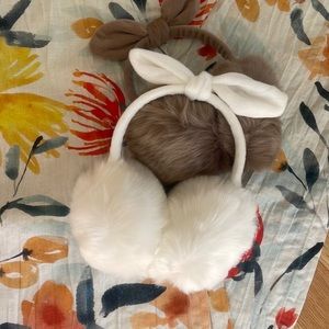 2 for $4. Adjustable earmuffs for the kids. The bow is moveable.